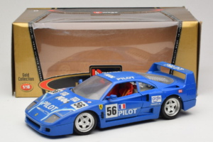 Ferrari F40 Pilot #56 Bleu Bburago 1:18 3332-BL1 Métal Moulé — image 8 sur 8