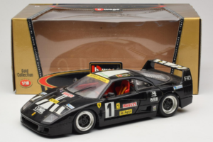 Ferrari F40 Pirelli Agip #1 Noir Bburago 1:18 3332-B1 Métal Moulé — image 8 sur 8