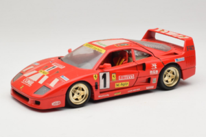 Ferrari F40 Evoluzione #1 Pirelli Agip Rouge avec Roues Or 1992 Bburago 1:18 3042-P2 Métal Moulé