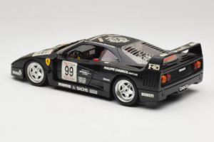 Ferrari F40 Seco #99 Lesseps / Charriol / Balandras Noir Bburago 1:18 3032-B3 Métal Moulé — image 7 sur 8