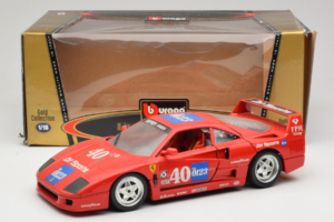 Ferrari F40 #40 the0123 Rouge 1987 Bburago 1:18 3332-P5 Métal Moulé — image 8 sur 8