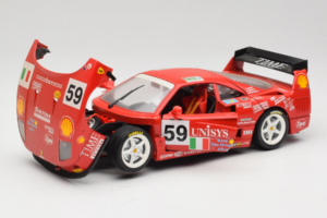 Ferrari F40 LM Unisys #59 Ota / P. Nappi / R. Donovan 24 Hours of Le Mans 1996 Bburago 1:18 3032-U1 Métal Moulé — image 2 sur 8