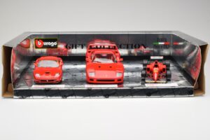 Ferrari Promo Set F40 550 Maranello Scuderia Ferrari F310 F1 1996 Bburago 1:18 FERRARI001 Métal Moulé