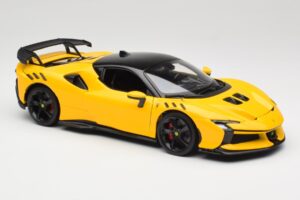 Ferrari SF90 XX Stradale Giallo Modena Bburago 1:18 18-16020Y Métal Moulé — image 6 sur 8