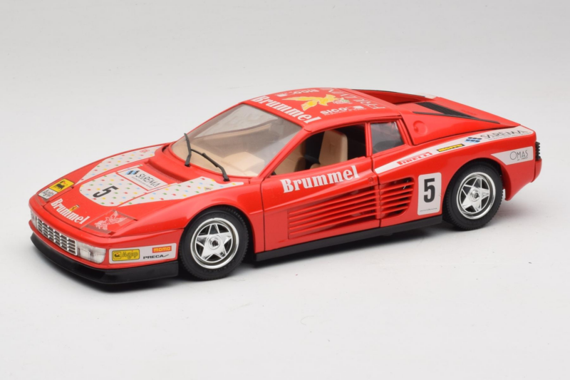 Ferrari Testarossa Brummel #5 Rouge 1984 Bburago 1:18 3004-P1 Métal Moulé