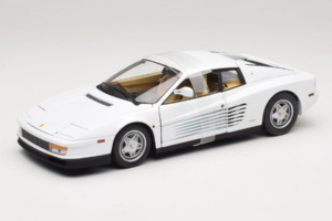 Ferrari Testarossa Blanc Miami Vice Hot Wheels 1:18 P9904 Métal Moulé