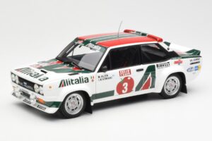 Fiat 131 Abarth #3 M. Alen / I. Kivimaki Winner Rally 1000 Lakes 1980 Kyosho 1:18 08376H Métal Moulé