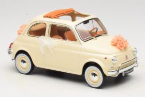 Fiat 500 L Ivoire Wedding Gift Norev 1:18 187780 Métal Moulé — image 4 sur 6