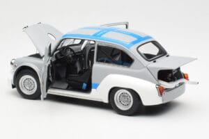 Fiat Abarth 1000 TCR Gris Mat Bandes Bleues AUTOart 1:18 72642 Métal Moulé — image 5 sur 8
