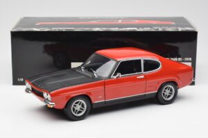 Ford Capri Mk1 2600 RS Rouge Noir Minichamps 1:18 180089071 Métal Moulé — image 8 sur 8