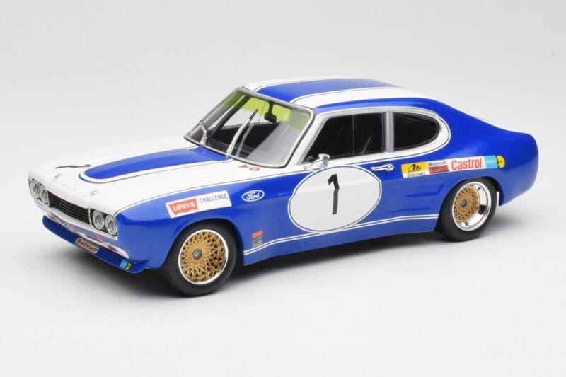 Ford Capri Mk1 RS 2600 #1 D. Glemser Ford Deutschland Winner Brno ETCC 1972 Minichamps 1:18 155728501 Métal Moulé