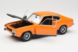 Ford Capri Mk1 RS 2600 Signal Orange Noir Minichamps 1:18 150089077 Métal Moulé — image 2 sur 8