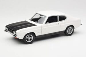 Ford Capri Mk1 RS 2600 Blanc Noir Minichamps 1:18 150089078 Métal Moulé
