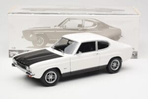 Ford Capri Mk1 RS 2600 Blanc Noir Minichamps 1:18 150089078 Métal Moulé — image 8 sur 8