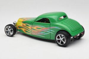 Ford Coupé Vert avec Flammes Road Signature 1:18 30109 Métal Moulé — image 7 sur 8