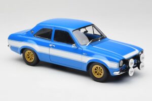 Ford Escort Mk1 RS 1600 Bleu Blanc Bandes Minichamps 1:18 100688102 Métal Moulé — image 6 sur 8