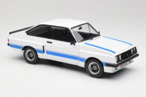 Ford Escort Mk2 RS 2000 X-Pack Diamond Blanc & Bleu Stripe MCG 1:18 MCG18350 Métal Moulé — image 4 sur 6