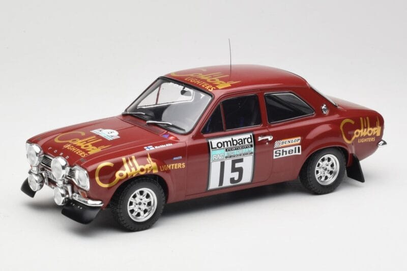 Ford Escort RS 1600 Mk1 #15 M. Alen / I. Kivimäki RAC Rally 1974 IXO 1:18 18RMC047B Métal Moulé