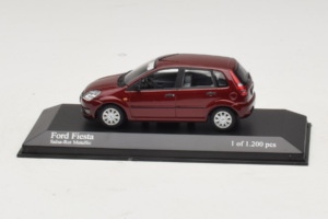 Ford Fiesta Mk5 Rouge Métallisé Minichamps 1:43 400081101 Métal Moulé