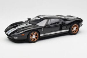 Ford GT Noir Avec Bandes Blanches AUTOart 1:18 73023 Métal Moulé