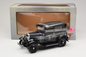 Ford Model A Tudor Police Car Motor City 1:18 43008 Métal Moulé — image 6 sur 6