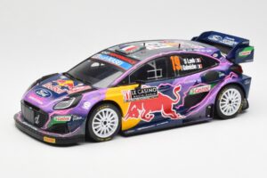 Ford Puma Rally1 #19 S. Loeb / I. Galmiche Rally Monte Carlo Winner 2022 IXO 1:18 18RMC110 Métal Moulé
