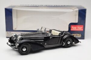 Horch 855 Roadster Noir Sun Star 1:18 2401 Métal Moulé — image 8 sur 8