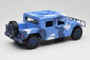 Hummer H1 Humvee Bleu & Blanc Motormax 1:18 73157 Métal Moulé — image 3 sur 8
