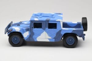 Hummer H1 Humvee Bleu & Blanc Motormax 1:18 73157 Métal Moulé — image 4 sur 8
