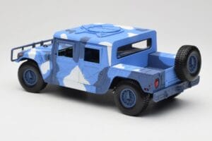 Hummer H1 Humvee Bleu & Blanc Motormax 1:18 73157 Métal Moulé — image 7 sur 8