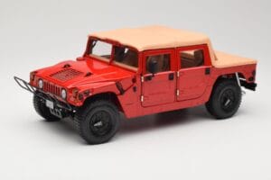 Hummer H1 Soft Top Rouge Exoto 1:18 01805 Métal Moulé