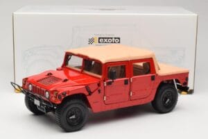 Hummer H1 Soft Top Rouge Exoto 1:18 01805 Métal Moulé — image 8 sur 8