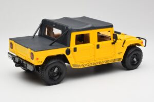 Hummer H1 Soft Top Jaune Maisto 1:18 56041 Métal Moulé — image 3 sur 8