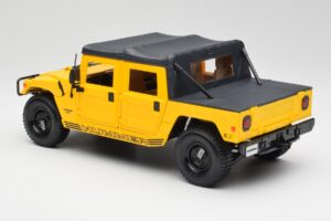 Hummer H1 Soft Top Jaune Maisto 1:18 56041 Métal Moulé — image 7 sur 8