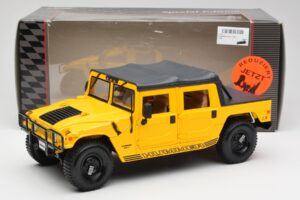 Hummer H1 Soft Top Jaune Maisto 1:18 56041 Métal Moulé — image 8 sur 8