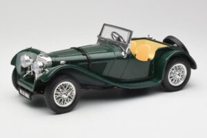 Jaguar SS 100 Roadster Vert Bburago 1:18 3006 Métal Moulé