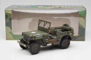 Jeep Willys Vert Militaire Gate 1:18 1061 Métal Moulé — image 8 sur 8