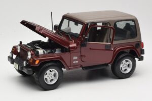Jeep Wrangler TJ Sahara Rouge Maisto 1:18 31662 Métal Moulé — image 2 sur 8
