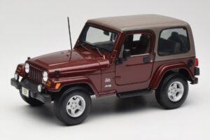 Jeep Wrangler TJ Sahara Rouge Maisto 1:18 31662 Métal Moulé