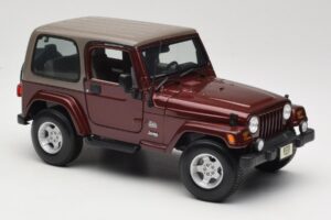 Jeep Wrangler TJ Sahara Rouge Maisto 1:18 31662 Métal Moulé — image 6 sur 8
