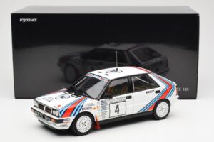 Lancia Delta HF 4WD #4 M. Alen / I. Kivimaki Martini Rally 1000 Lakes 1987 Kyosho 1:18 08960B Métal Moulé — image 8 sur 8