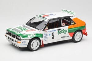 Lancia Delta HF Integrale Evo II Totip #5 A. Aghini / S. Farnocchia Rally Monte Carlo 1993 Kyosho 1:18 08348F Métal Moulé