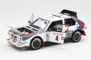 Lancia Delta S4 Martini #4 H. Toivonen / S. Cresto Rally Tour de Corse 1986 AUTOart 1:18 88620 Métal Moulé — image 2 sur 8
