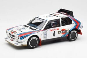 Lancia Delta S4 Martini #4 H. Toivonen / S. Cresto Rally Tour de Corse 1986 AUTOart 1:18 88620 Métal Moulé