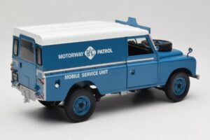 Land Rover Series III 109 Soft Top Motorway Patrol Bleu Eagles Race 1:18 4403 Métal Moulé — image 3 sur 8