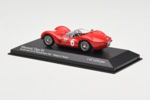 Maserati Tipo 61 #6 R. Penske SCCA National Race Meadowdale 1961 Minichamps 1:43 400611206 Métal Moulé — image 3 sur 4