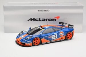 McLaren F1 GTR Gulf Racing #33 S. Bellm / A. Weaver / J. Lehto 24 Hours of Le Mans 1996 Minichamps 1:18 530133633 Métal Moulé — image 8 sur 8