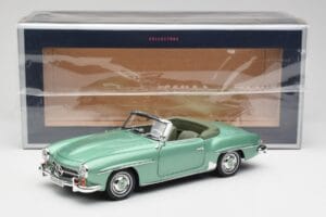 Mercedes 190 SL W121 Vert Clair Métallisé Norev 1:18 183401 Métal Moulé — image 9 sur 9