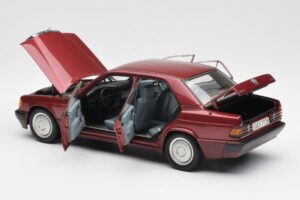 Mercedes 190E W201 2.0 Rouge Dealer Edition AUTOart 1:18 B66040383 Métal Moulé — image 5 sur 8