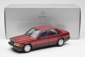 Mercedes 190E W201 2.0 Rouge Dealer Edition AUTOart 1:18 B66040383 Métal Moulé — image 8 sur 8